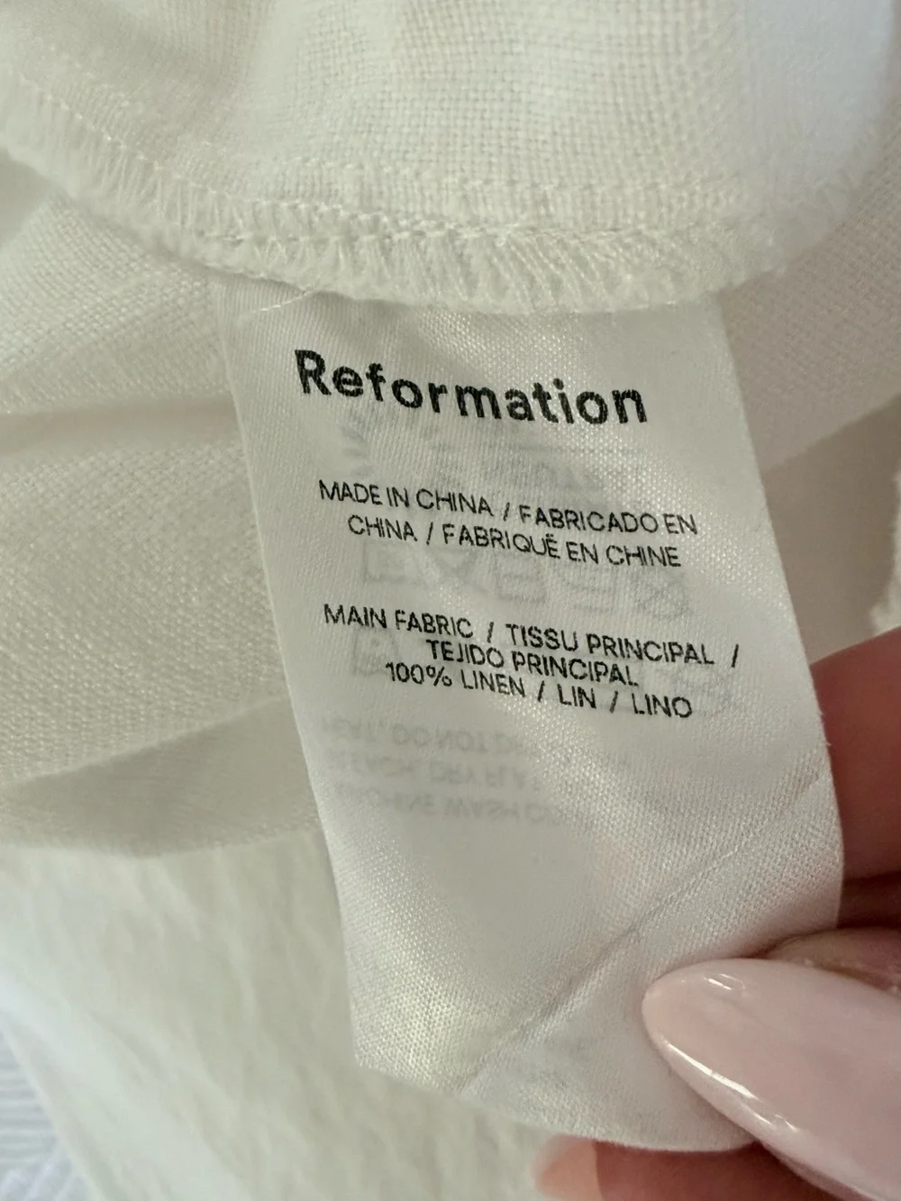 NWOT Reformation Olina 100% Linen Drawstring Pants in White | Size XS
